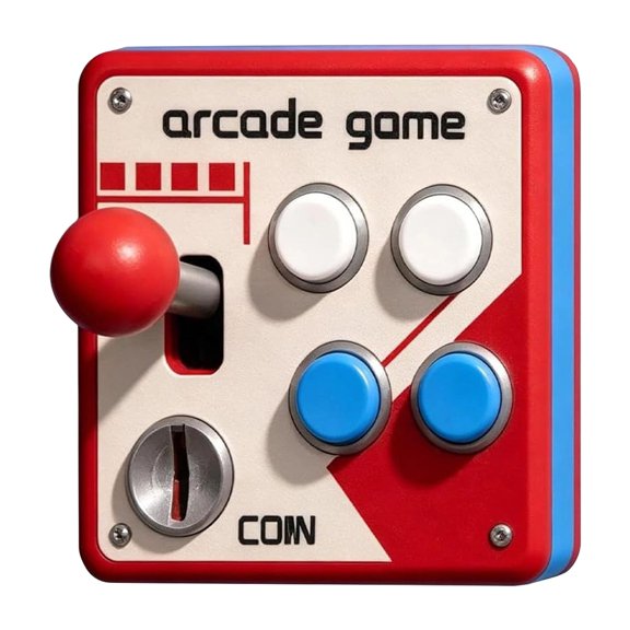 Arcade Light Switch Cover, Retro Arcade Game Light Switch Cover Plate with Joystick & Buttons, Custom Style Gamer Wall Decor, Red
