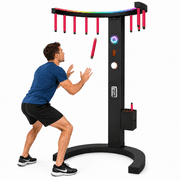 Arcade Reaction Game Machine, Coin Operated Falling Stick Catch Game with 10 Foam Sticks, LED Lights, Digital Score Display, Pull-Out Storage Drawer, Remote Control for Parties, Bars, Carnivals & Gym