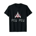 thumbnail image 1 of Arcade Retro video game ship T-Shirt Black Tee, 1 of 5