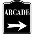 thumbnail image 1 of Arcade Right Arrow BLACK SIGN Aluminum Composite Sign, 15"x18", 1 of 1