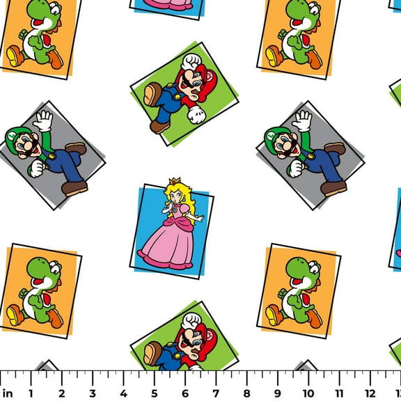 Arcade Squad - Nintendo Super Mario Cotton Fabric (1 yard)