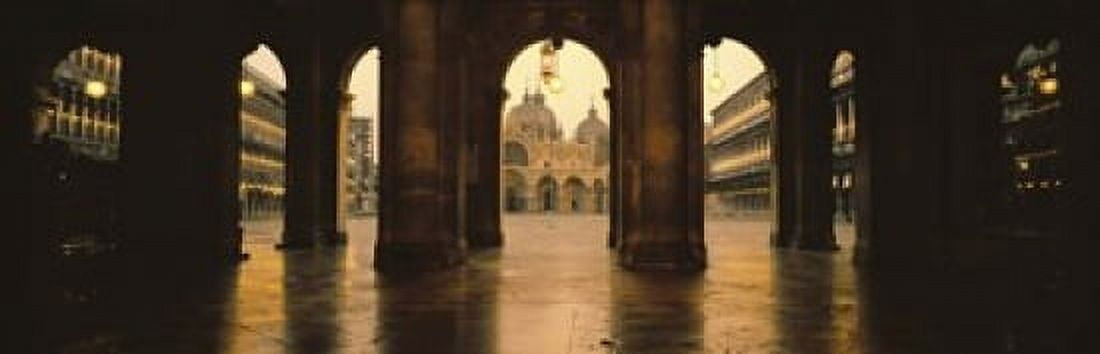 Arcade of a building St Marks Square Venice Italy Canvas Art - Panoramic Images (18 x 6)