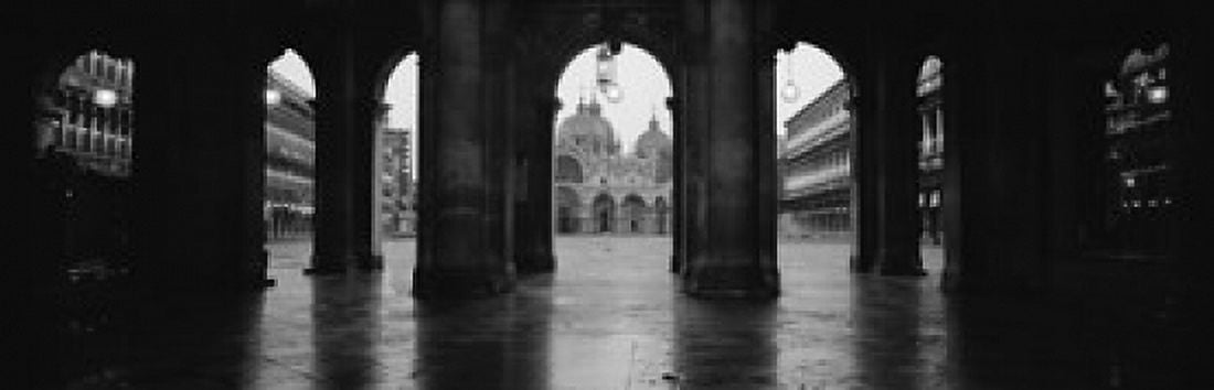 Arcade of a building St Marks Square Venice Italy Canvas Art - Panoramic Images (36 x 12)
