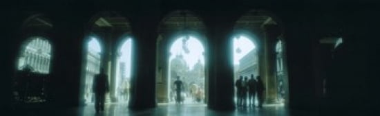 Arcade of a building St Marks Square Venice Italy Canvas Art - Panoramic Images (36 x 12)