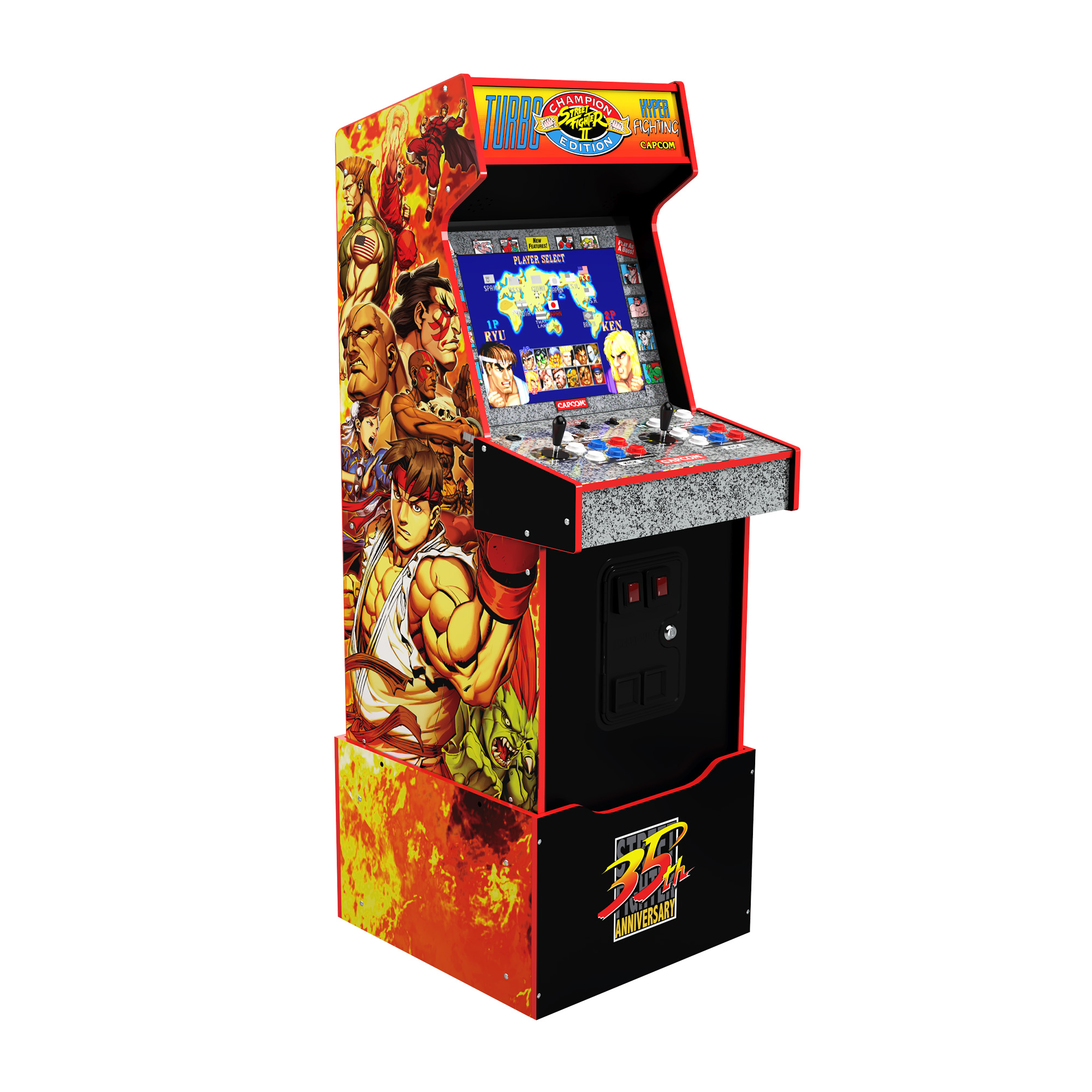 Arcade1UP - 14 Games in 1, Street Fighter II Turbo: Hyper Fighting, Legacy Video Game Arcade with Riser and Wi-Fi Live - image 1 of 7