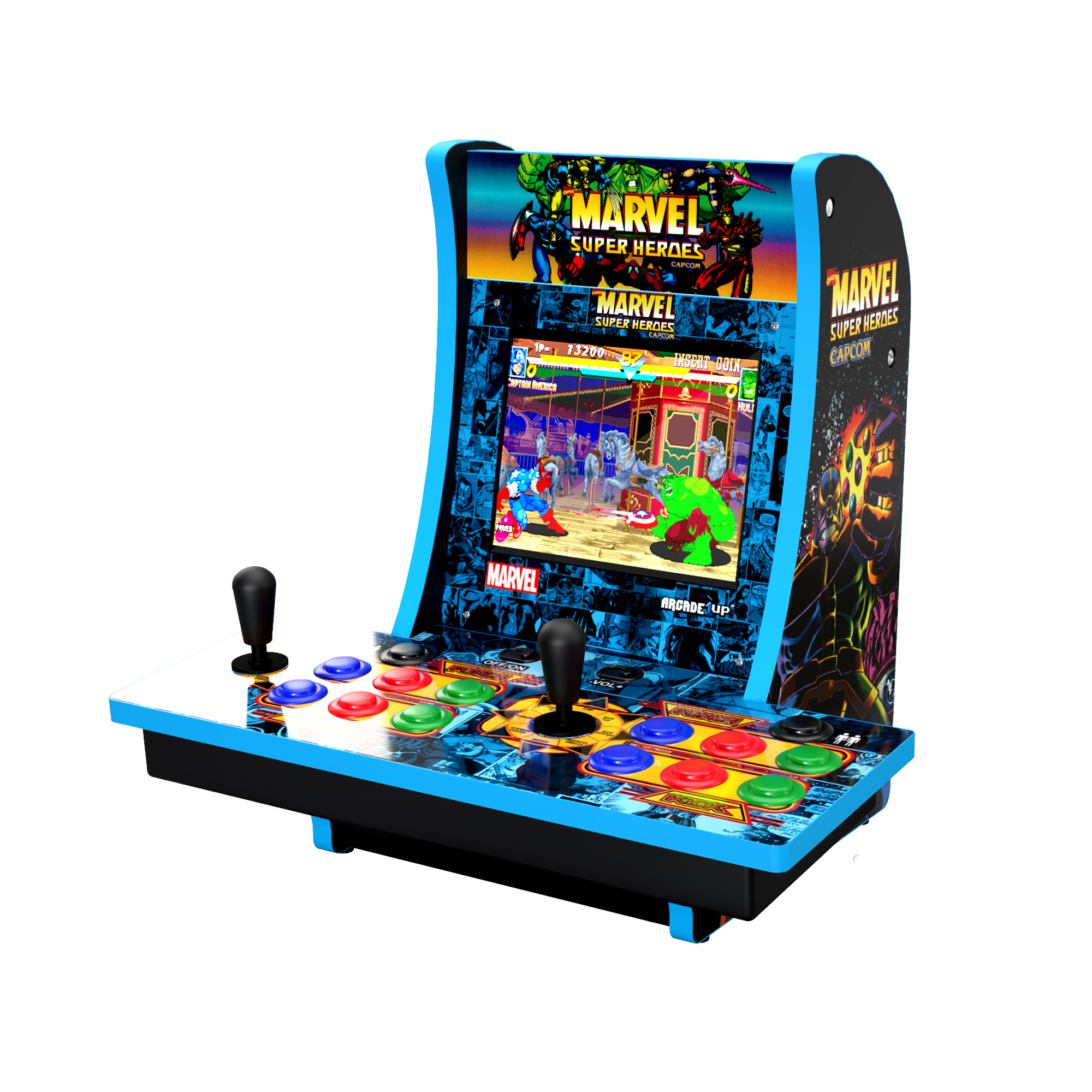 Arcade1UP Marvel Superheroes (2-Player) Counter-cade with Lit Marquee, Port and Headphone Jack - image 1 of 8