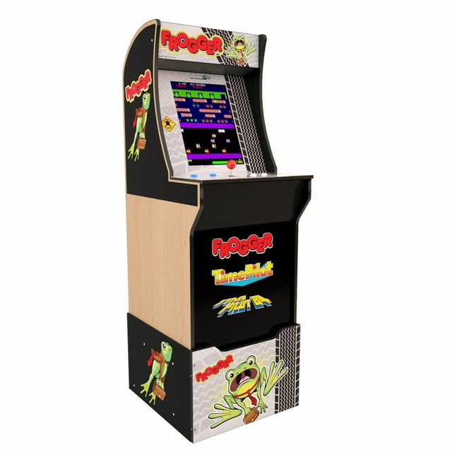 Arcade1Up Frogger At Home Arcade 3-in1 Games with Light Marquee and Licensed Riser