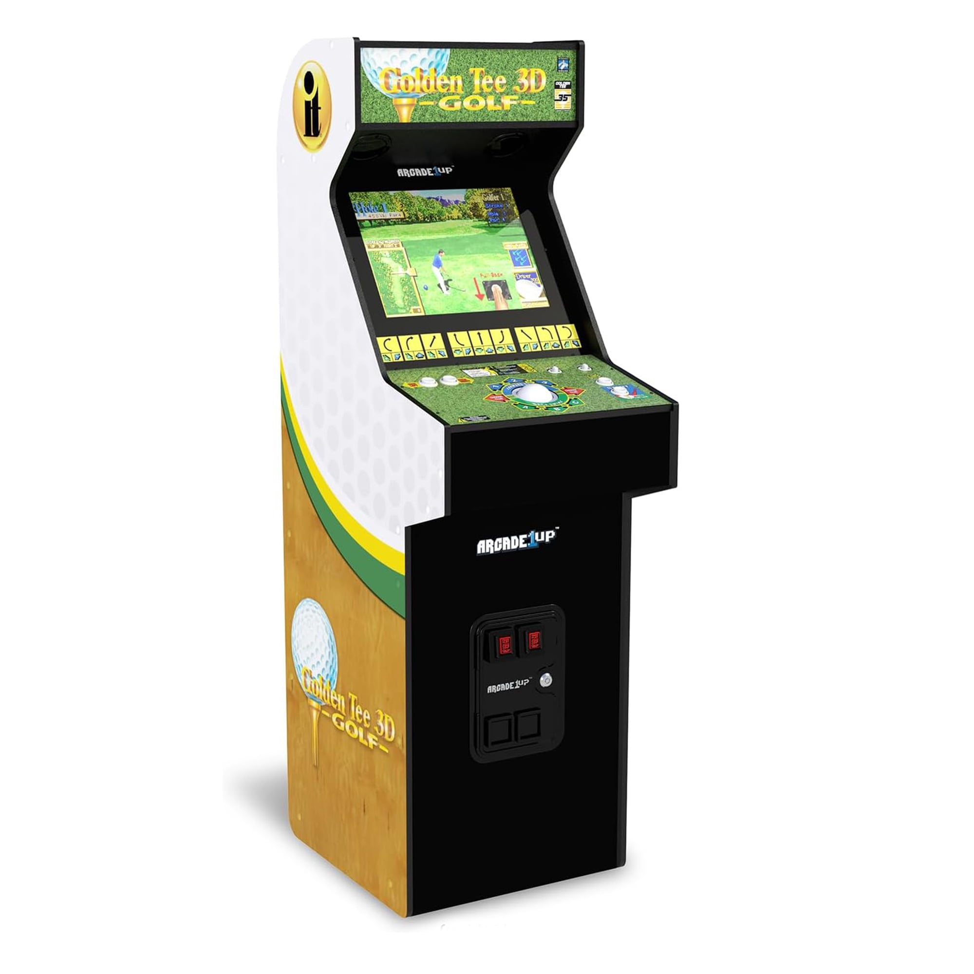 Arcade1Up Golden Tee 3D 35th Anniv Deluxe Arcade Machine - Walmart.com