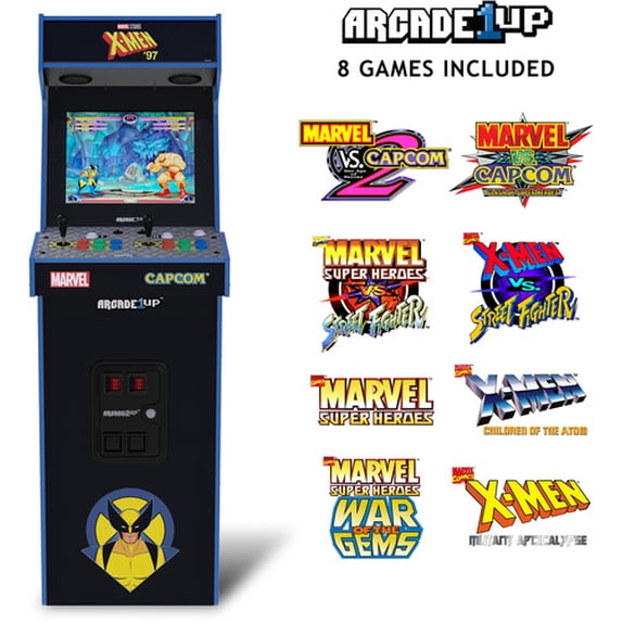 Arcade1Up Marvel vs. Capcom 8 Games in 1 Arcade Machine, X-Men '97 Edition