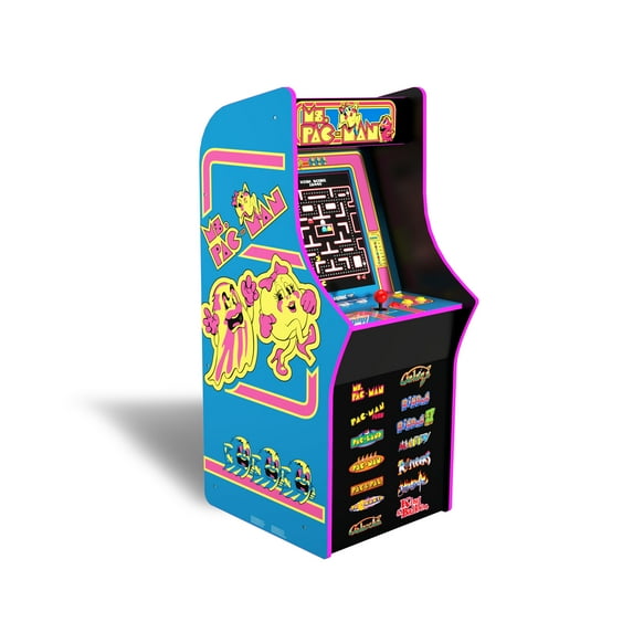 Arcade1Up Ms. PAC-MAN Classic Arcade Video Game Machine, 18.75" x 45.7" x 19.75" in