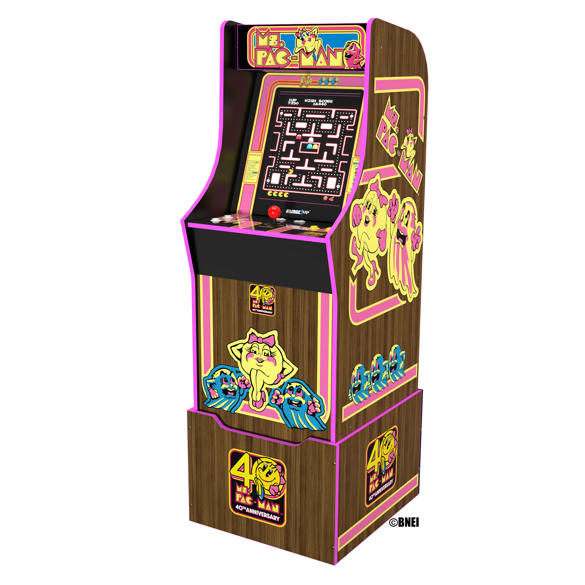 Arcade1Up Ms. Pac Man 40th Anniversary 10 In 1 Arcade Video Game Machine - image 1 of 8