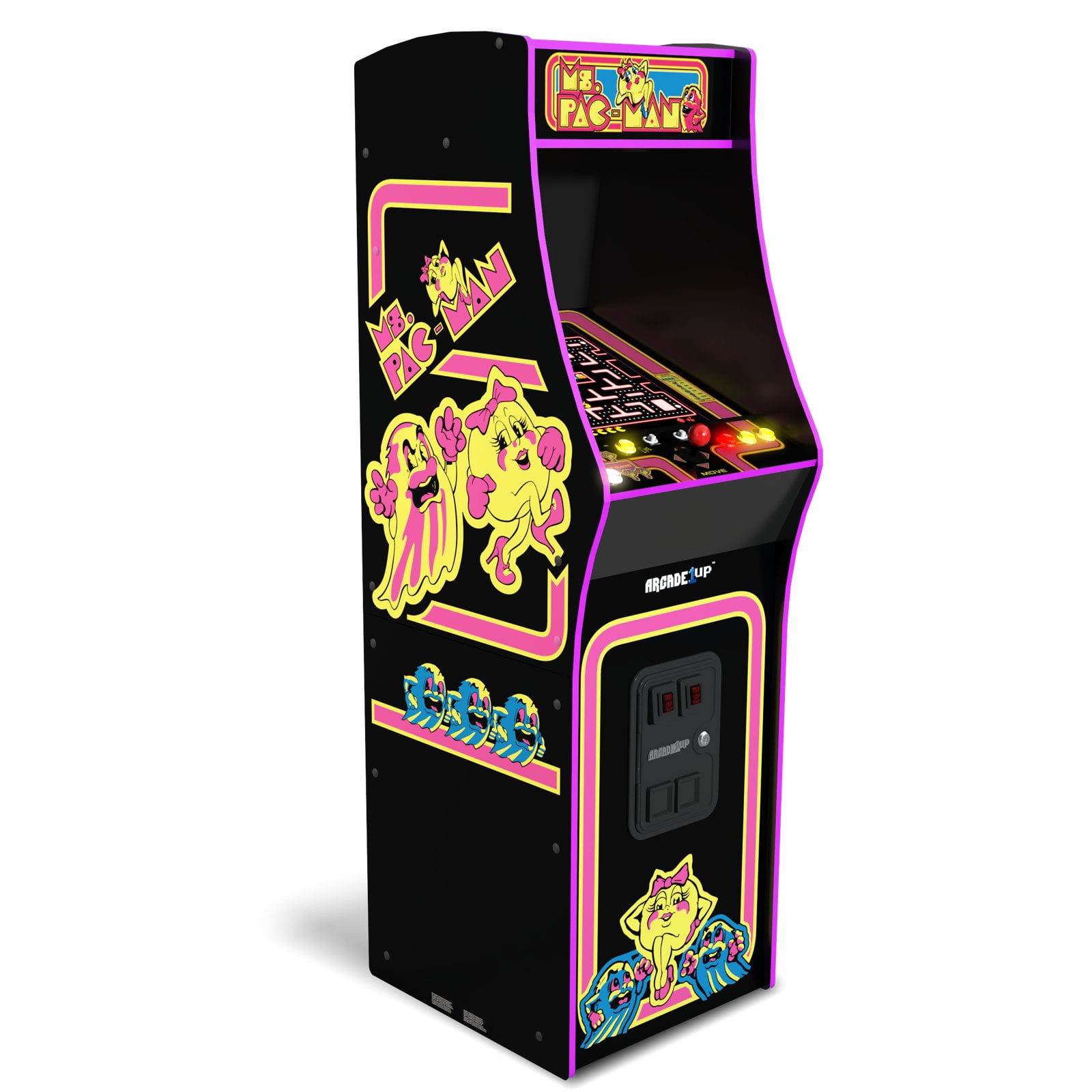 Arcade1Up Ms Pac-Man Deluxe Black Arcade Machine 14 Games in Arcade1Up Ms Pac-Man Deluxe Black Arcade Machine 14 Games in