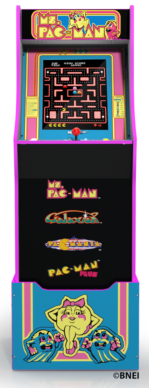 Arcade1Up, Ms. Pacman Arcade Machine with Riser - image 1 of 6