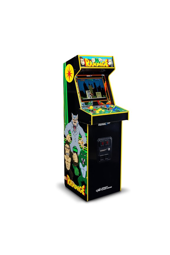 Rampage, Joust Deluxe Arcade Machine with 14 Classic Midway Games & Light-Up Marquee