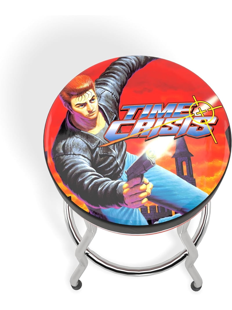 Arcade1Up Time Crisis Adjustable Stool - Plated Steel Frame