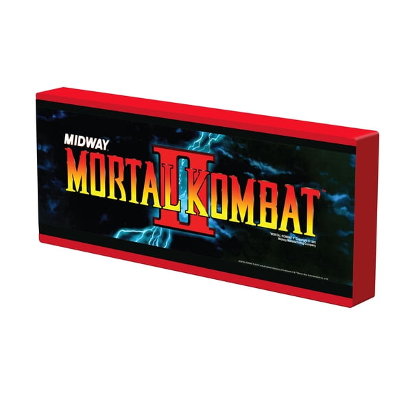 Arcade1up Mortal Kombat II Light Up Wall Mounted Marquee (24in X 10in)