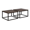 thumbnail image 1 of Arcadia Acacia Wood Rectangle Coffee Tables, Antiqued Mocha - Set of 2, 1 of 1