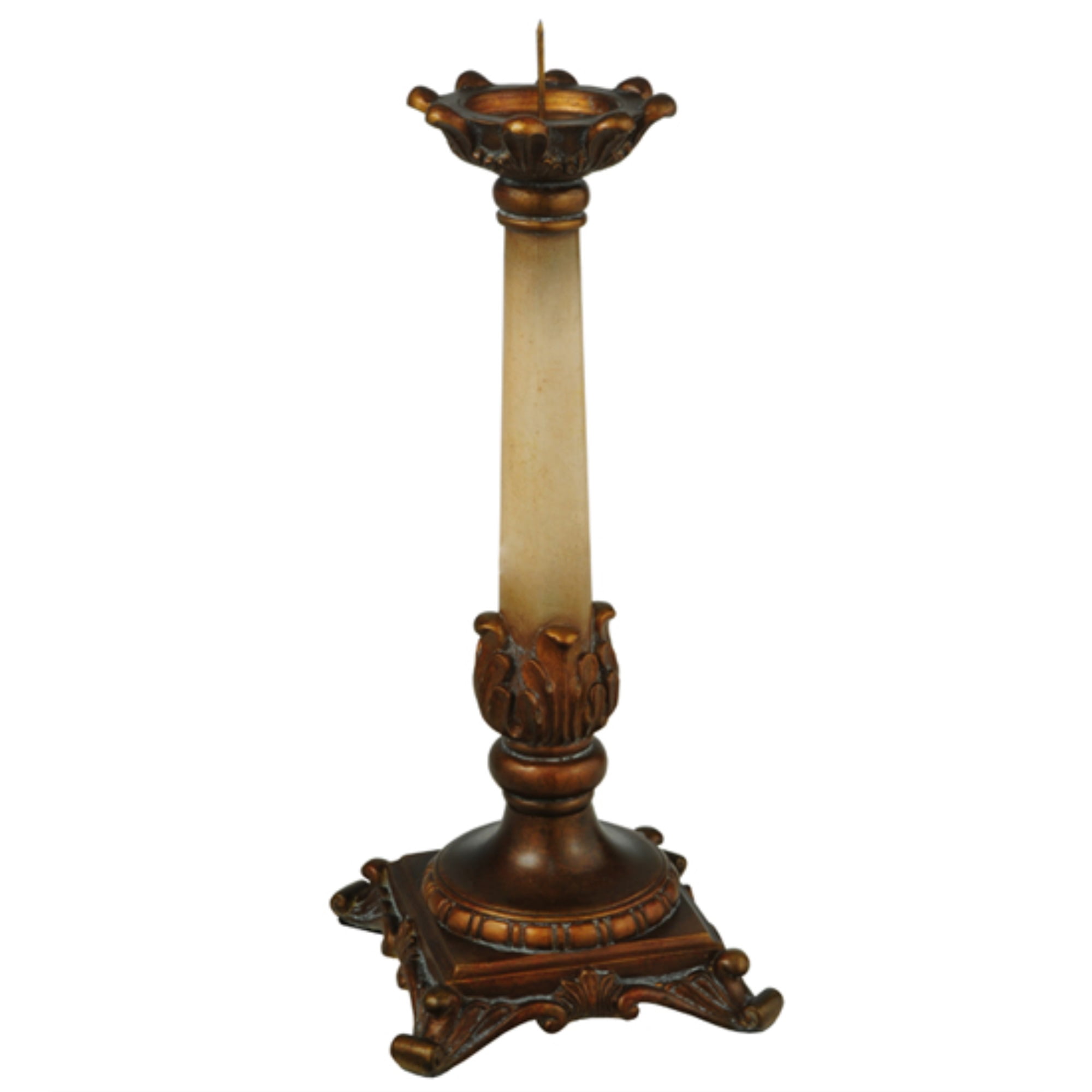 Arcadia Bronze and Ivory 10" Candlestick