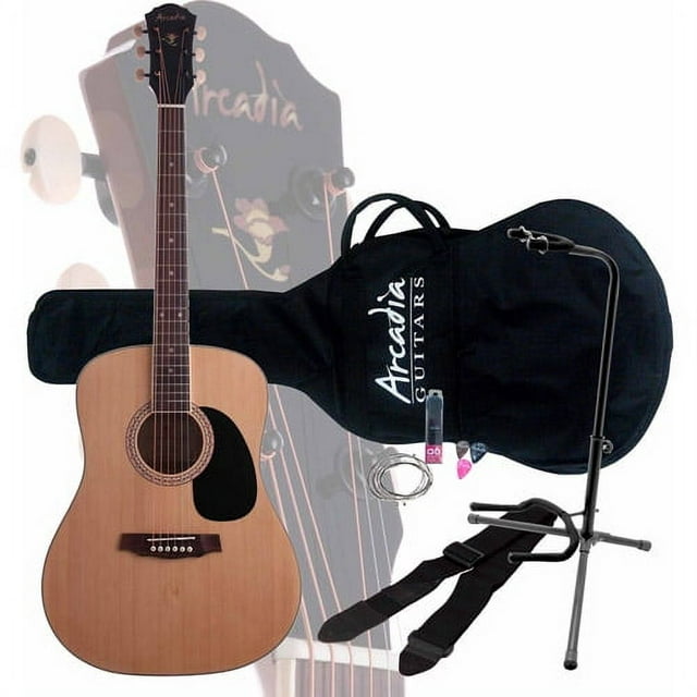 Arcadia DL41 Exclusive Acoustic Guitar Pack with On-Stage XCG4 Stand