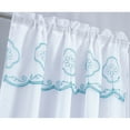thumbnail image 1 of Arcadia Embroidered Window Curtain with Attached Valance 90 inch Teal, 1 of 5