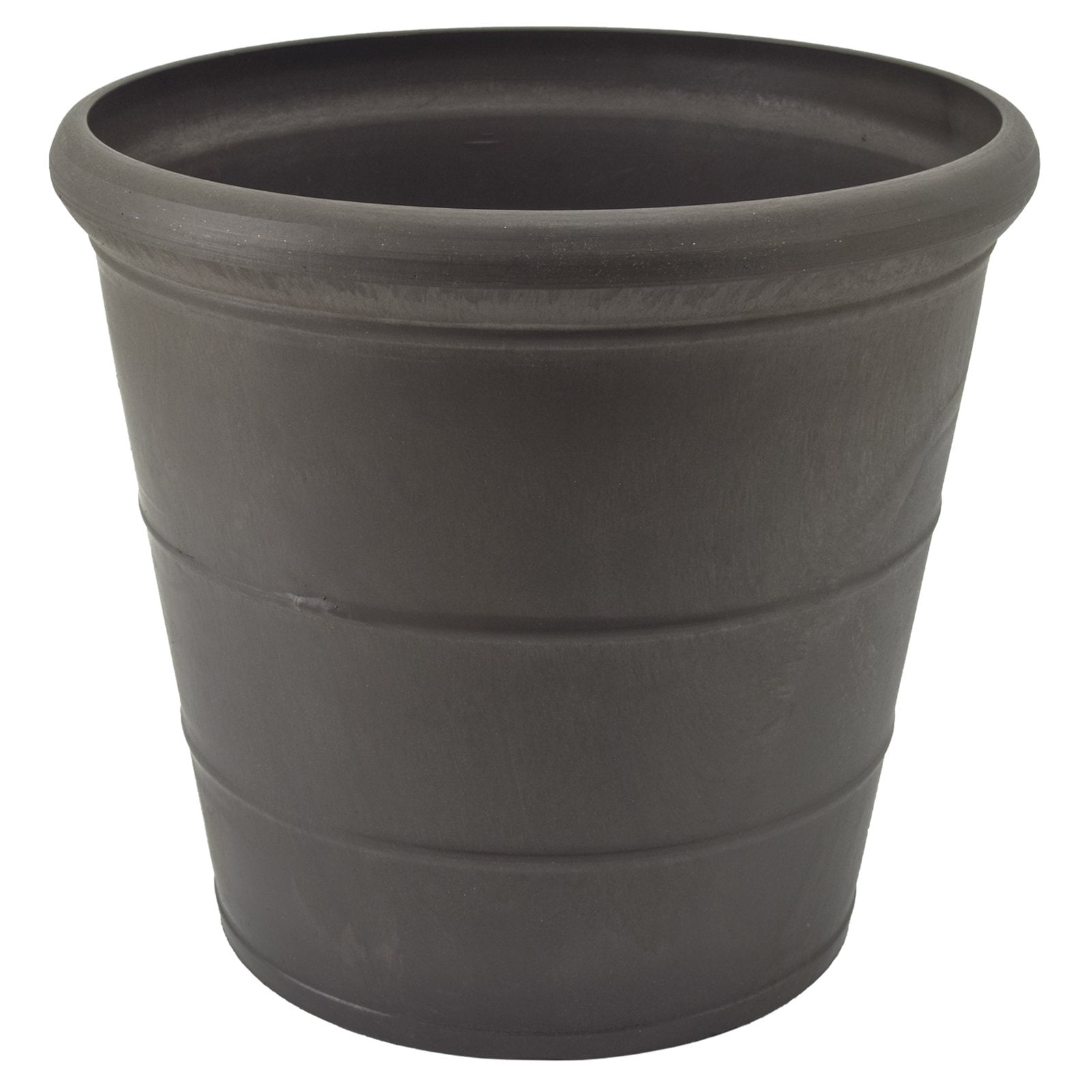 Dark Charcoal Medium Round Recycled Plastic Planter