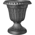 thumbnail image 1 of Arcadia Garden Products 10x12" Traditional Plastic Urn Planter, Brushed Silver, 1 of 7