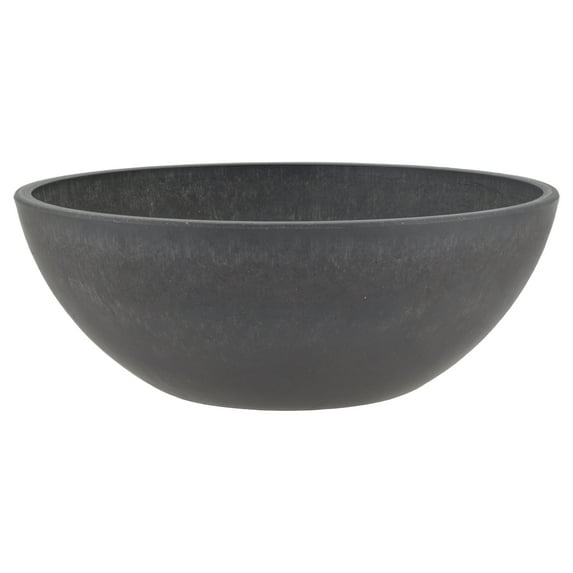 Arcadia Garden Products 12" PSW Garden Bowl, Dark Charcoal