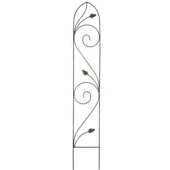 Arcadia Garden Products 5' Autumn Leaf Metal Arched Trellis