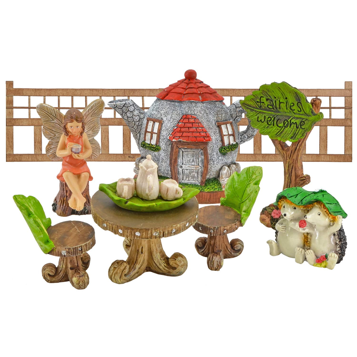 Arcadia Garden Products FG31 Tea Party Fairy Garden Kit11 Piece