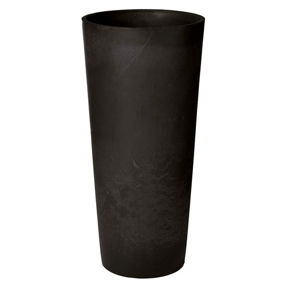 Arcadia Garden Products PSW S32BK Contempo Tall Round Planter, 13 by 13 by 28-Inch, Black