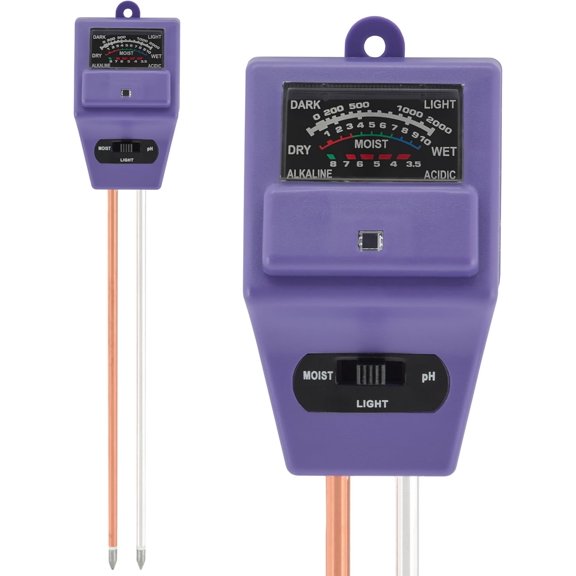 Arcadia Garden Products WN39 Compost Bin and Garden 3-in-1 Meter for Measuring Moisture, Light, pH, Purple