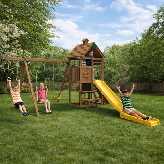 Arcadia RTA Wooden Outdoor Playset for kids KT 8215