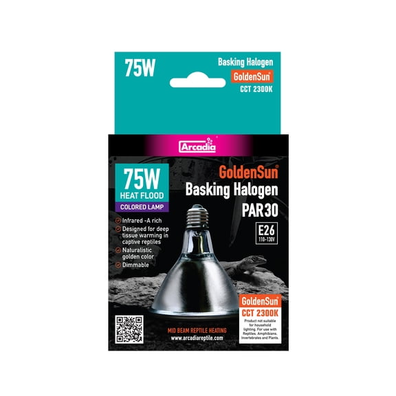 Arcadia Reptile GoldenSun Colored Basking Halogen 75 Watts 110v