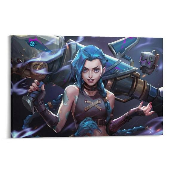 Arcane Anime TV Series Game Jinx Poster (28) Posters Art Print Wall Photo Paint Poster Hanging Picture Family Bedroom Decor Gift 16x24inch(40x60cm)