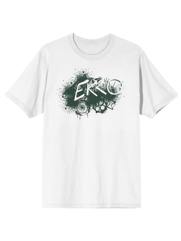 Arcane Ekko Green Splash Effect Adult White Crew Neck Short Sleeve T-shirt-XL