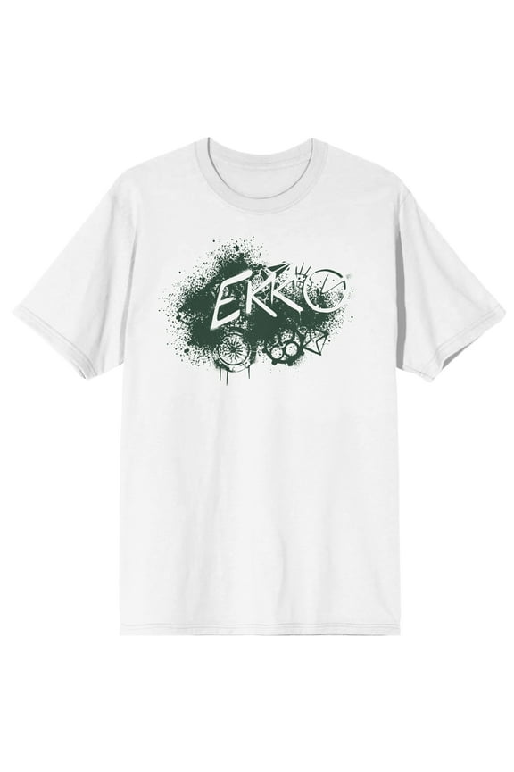 Arcane Ekko Green Splash Effect Adult White Crew Neck Short Sleeve T-shirt-XXL