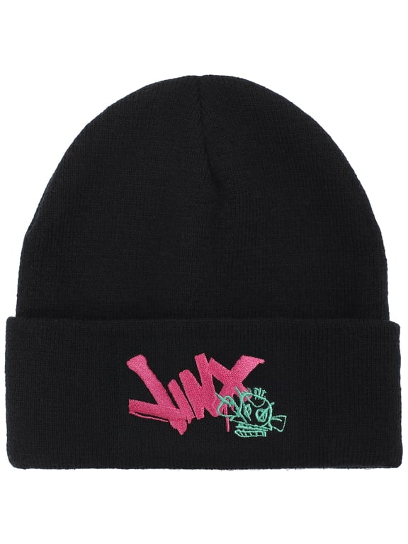 Arcane Jinx Graffiti Adult Black Cuff Knit Beanie