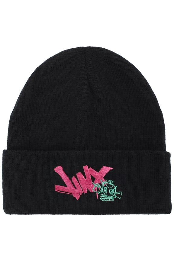 Arcane Jinx Graffiti Adult Black Cuff Knit Beanie