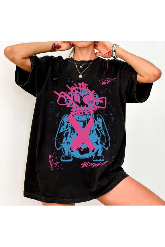 Arcane Jinx Monkey Graffiti T-Shirt, League of Legends Fan Tee
