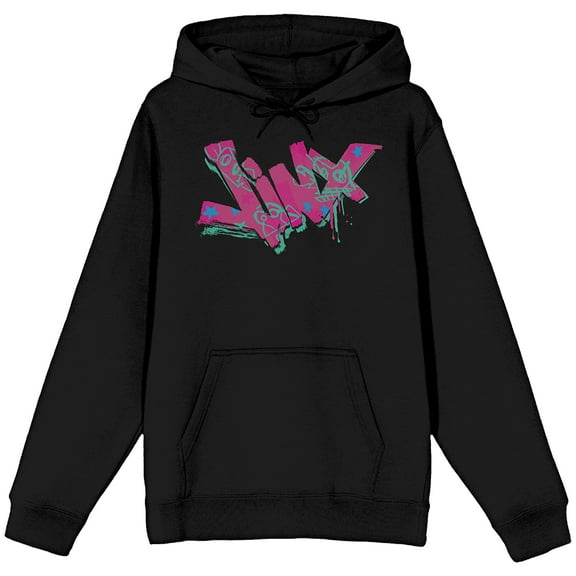 Arcane Jinx Upside-Down Triangle Frame Adult Black Long Sleeve Hooded Sweatshirt