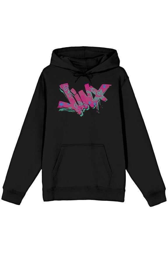 Arcane Jinx Upside-Down Triangle Frame Adult Black Long Sleeve Hooded Sweatshirt