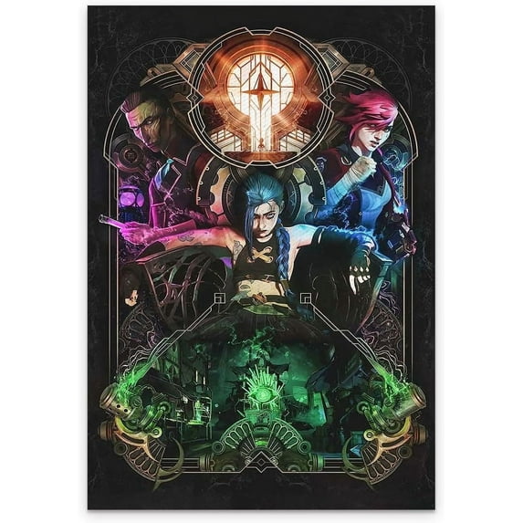 Arcane Jinx animated movie poster Canvas Prints Wall Art poster Home Decor (12x18inch Unframed)