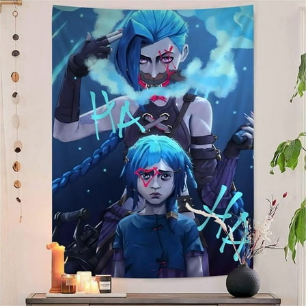 Arcane L-LOL Jinx Cartoon Tapestry Bohemian Wall Tapestries Mandala Wall Hanging Sheets