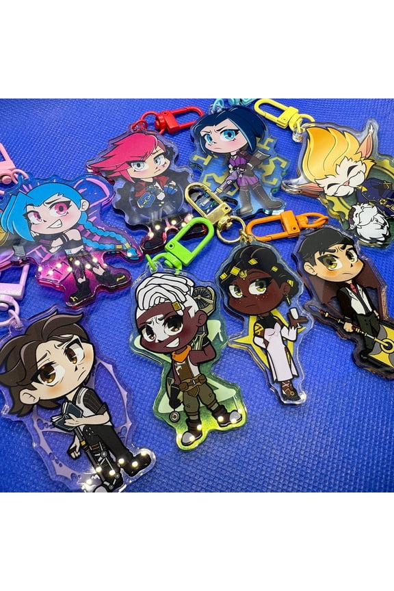 Arcane League of Legends Characters Chibi Keychain Charm (1 keychain)