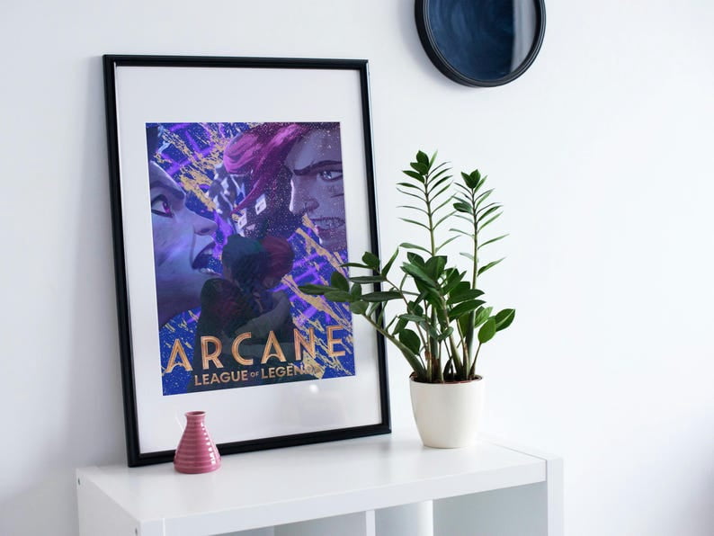 Arcane Poster | Vi Jinx League of Legends Wall Art | Printable Anime ...