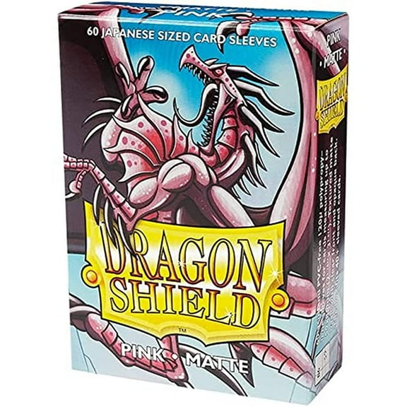 Dragon Shield 60CT Small Japanese Size Deck Protector Matte Sleeves - Pink
