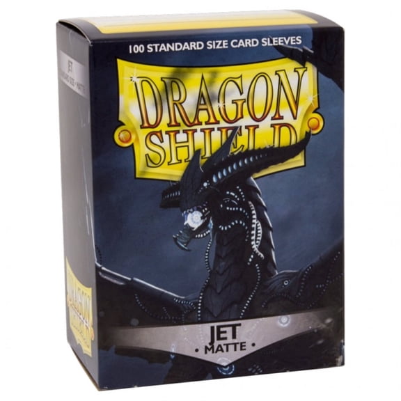 Dragon Shield, Standard size TCG card sleeves, 100ct. Matte Sparkles Sleeves - Jet