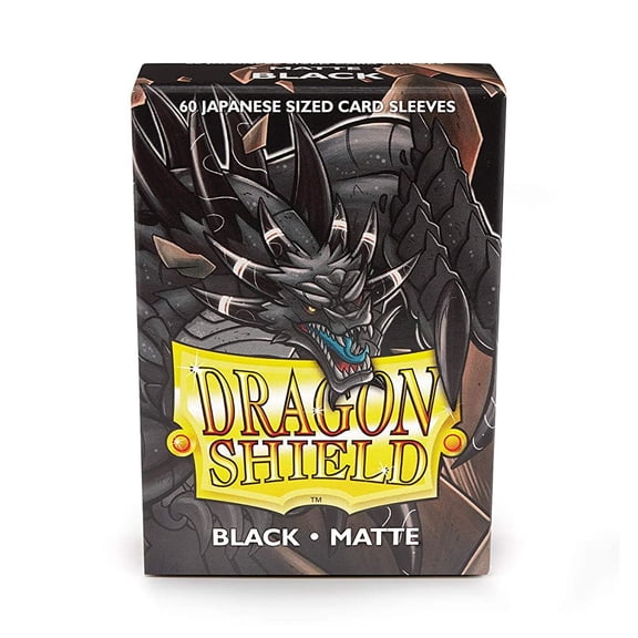 Dragon Shield 60CT Small Japanese Size Deck Protector Matte Sleeves - Black