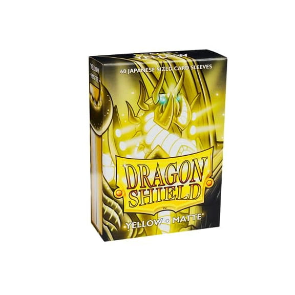 Dragon Shield 60CT Small Japanese Size Deck Protector Matte Sleeves - Yellow