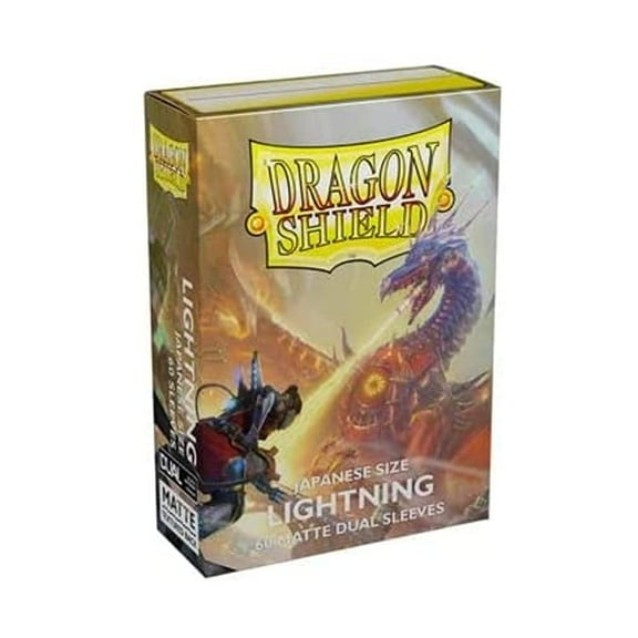 Dragon Shield 60CT Japanese Size Deck Protector Dual Matte Sleeves - Lightning